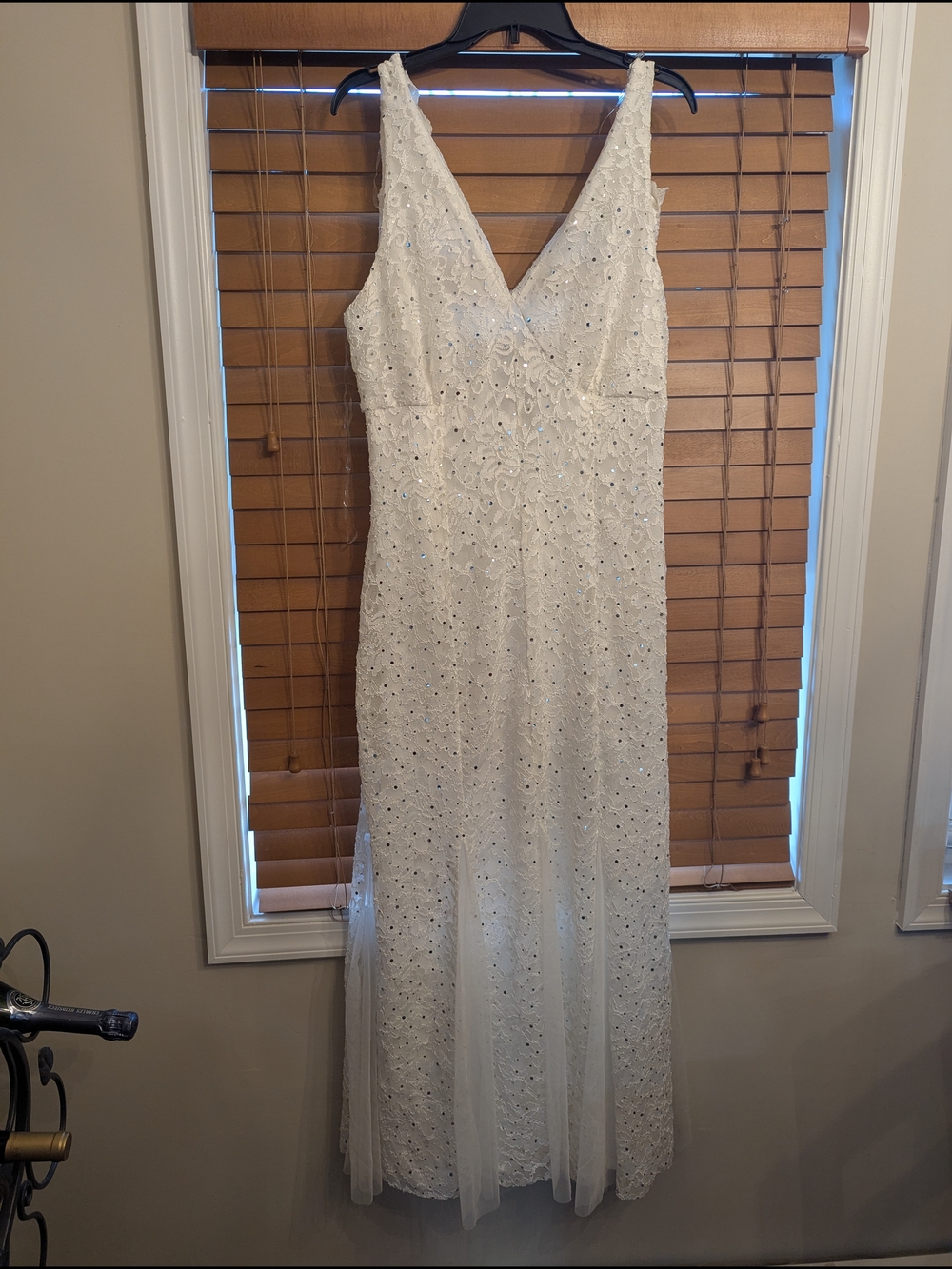 Candalite White Lace Sequin Dress - XL